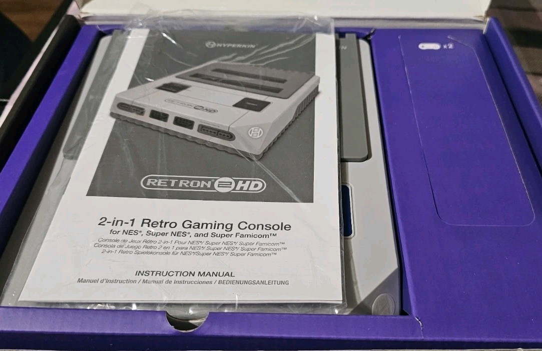 Hyperkin RetroN 2 HD 2-in-1 Console for NES SNES Super Famicom HDMI 720p