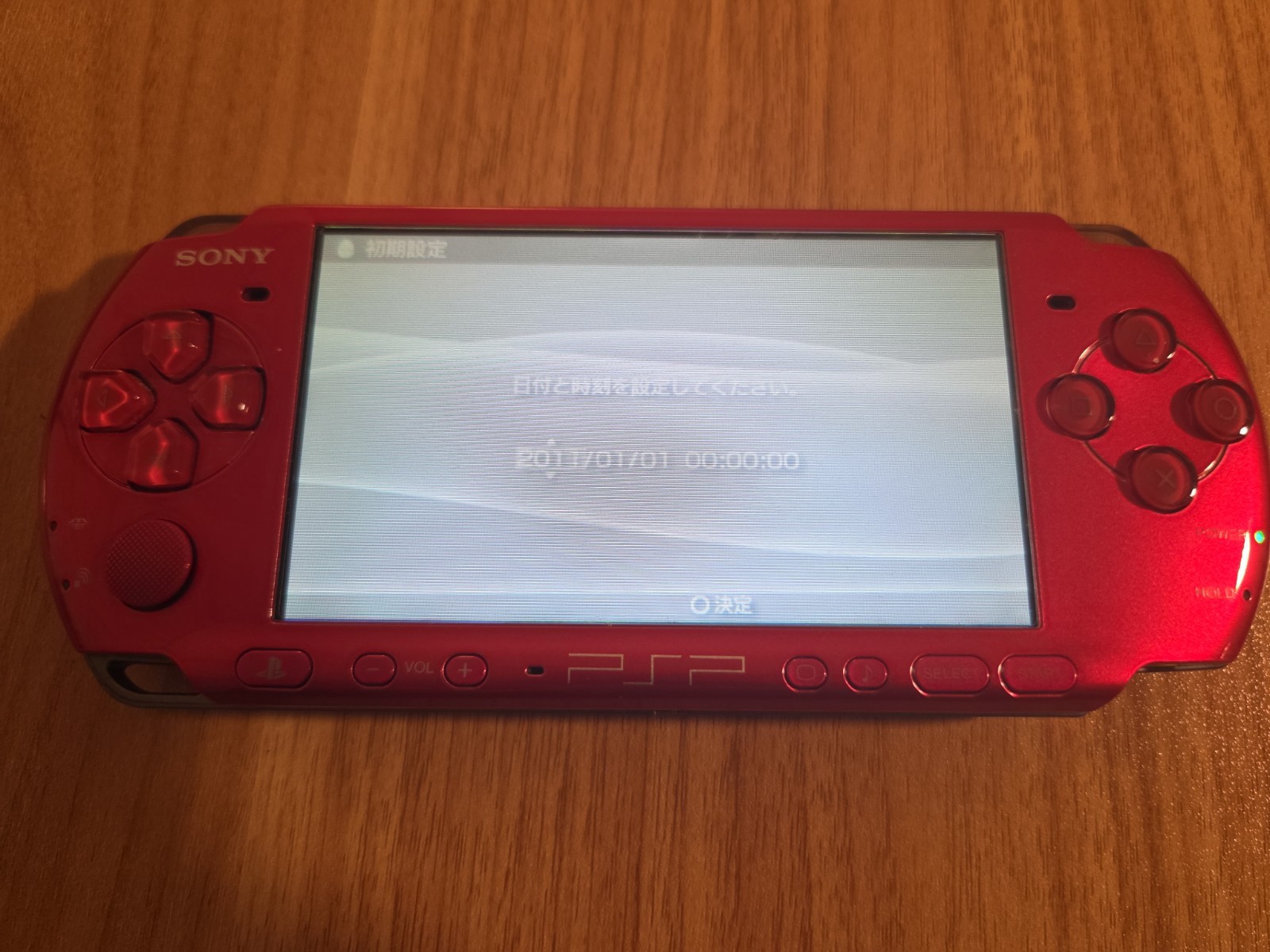 Sony PSP-3000 Radiant Red Console w/ New Battery JAPAN Tested Working