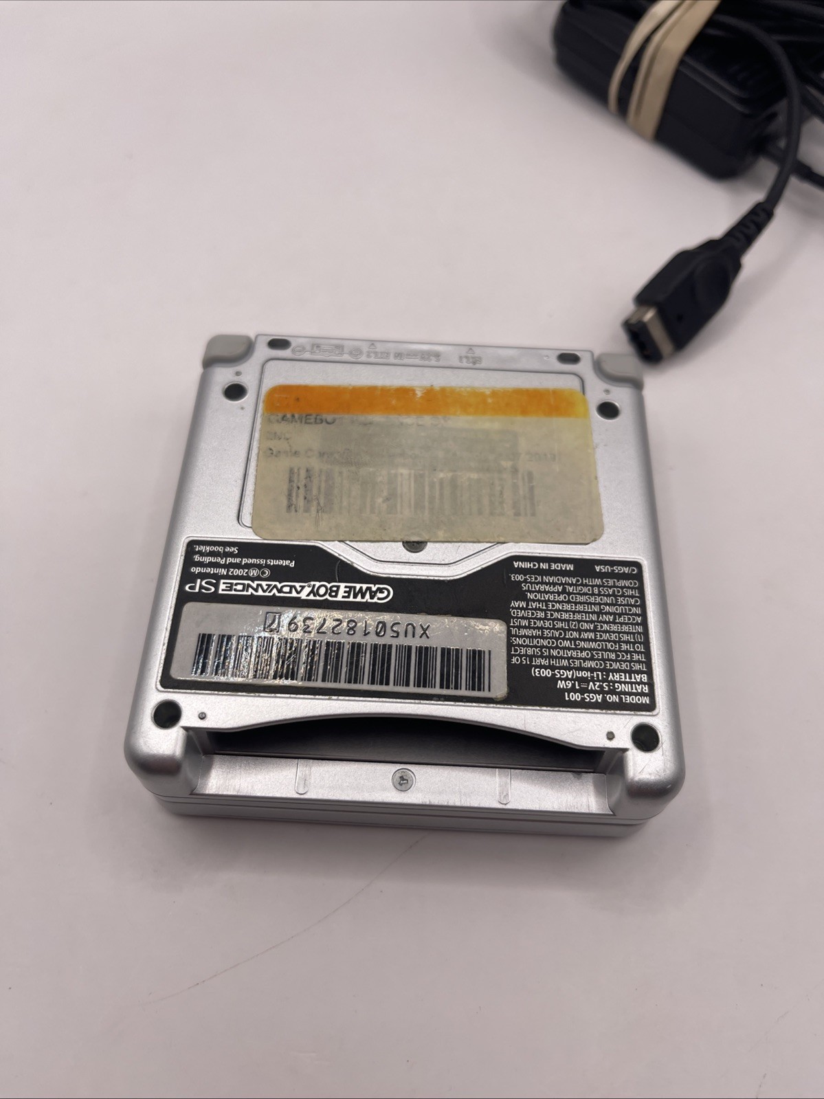 Nintendo Game Boy Advance SP Platinum Silver AGS 001 Working + Charger OEM Accep