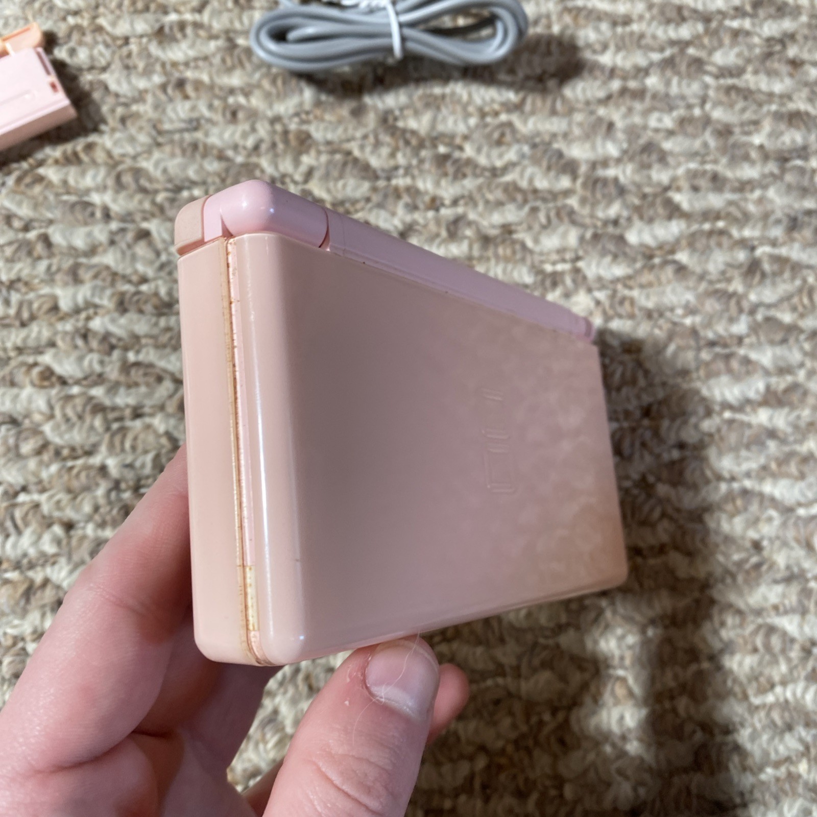 Nintendo DS Lite Coral Pink Handheld System WITH CHARGER AND STYLUS! USA Version
