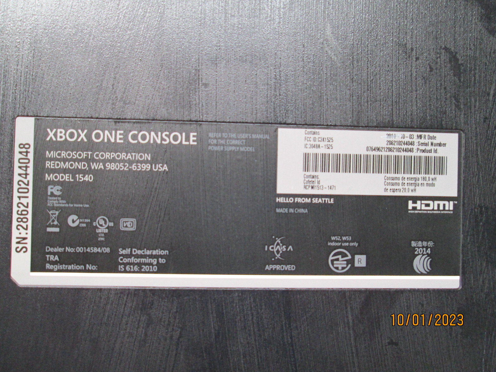Microsoft Xbox One 500GB Black Console