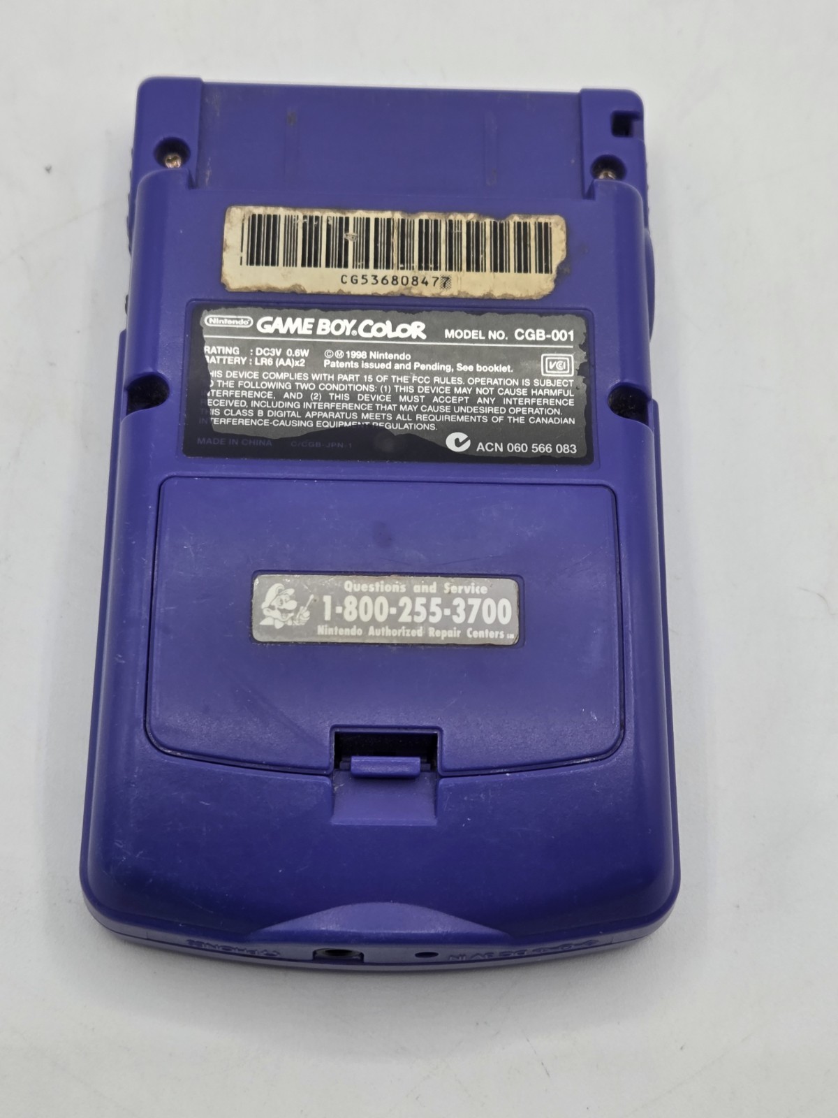 Parts Repair Nintendo Game Boy Color Grape Handheld System and Ultimate BMX Game