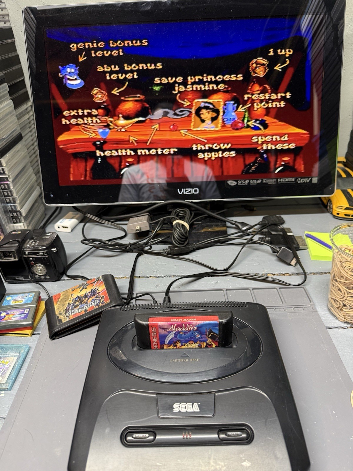 Sega Genesis Model 2 MK1631 Console Bundle w Controller & Cords Tested Works