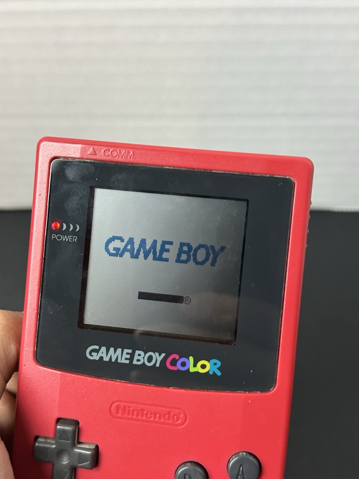 Nintendo GameBoy Color GBC Berry Red Handheld System Console CGB-001 Tested
