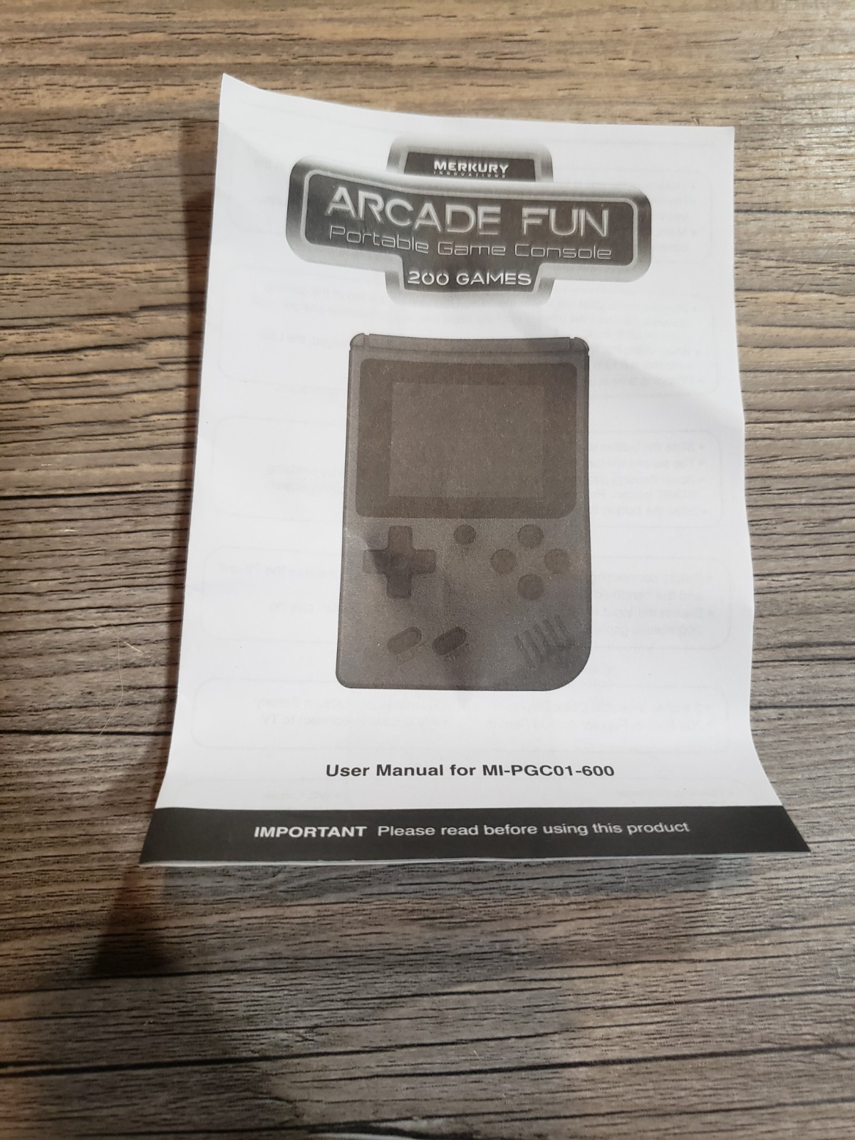 Merkury Arcade Fun Portable Game Console 200 Games Red Handheld Tested