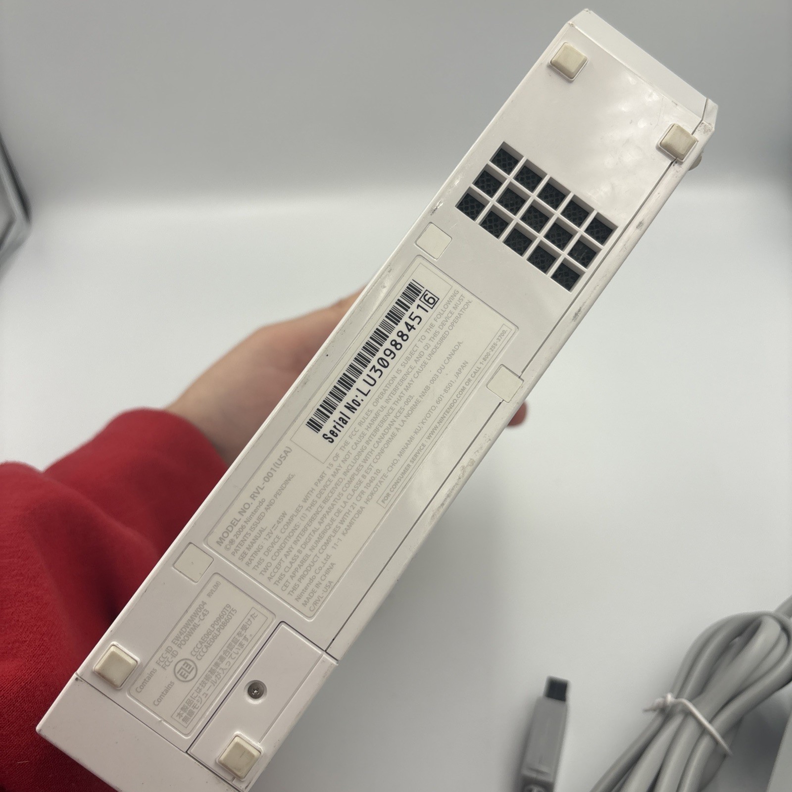 Nintendo Wii RVL-001 Console – White *missing flap