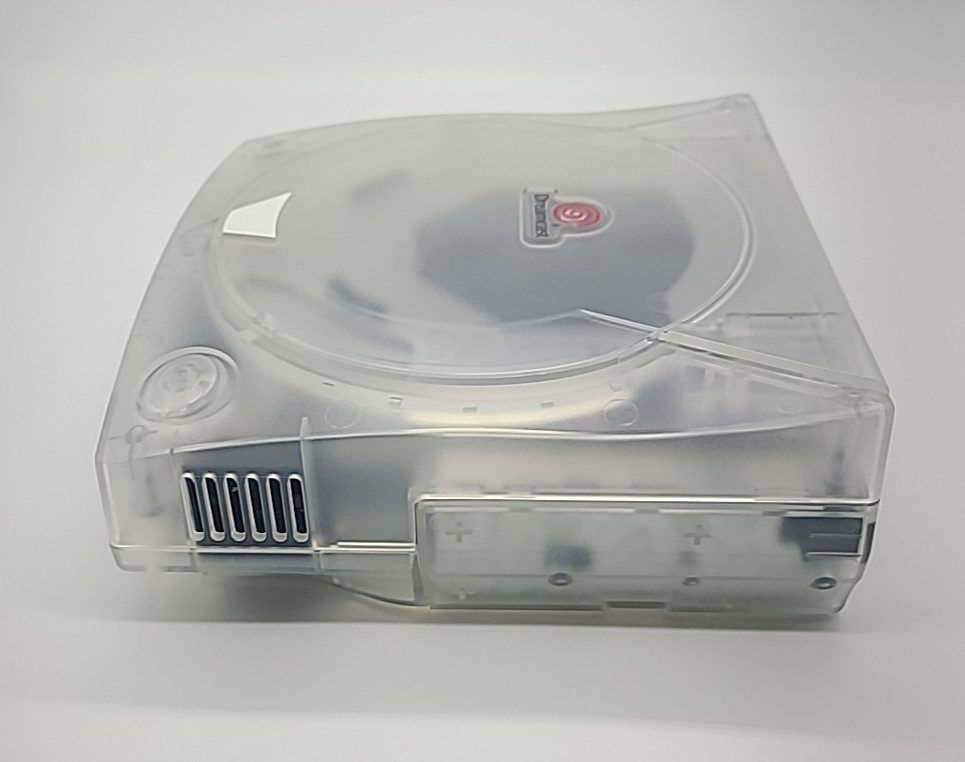 Sega Dreamcast Console System Bundle Clear Case & New Clock Battery HKT-3020