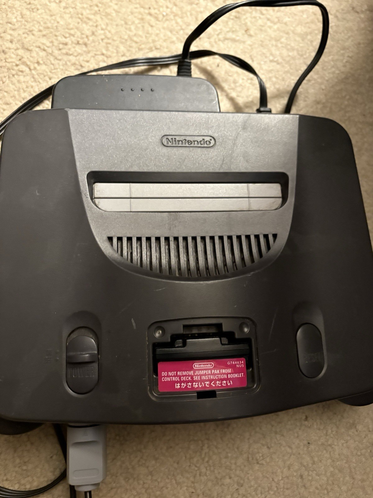 Nintendo 64 Console (NUS-001 JPN) w/ Accessories Controllers Cables Tested