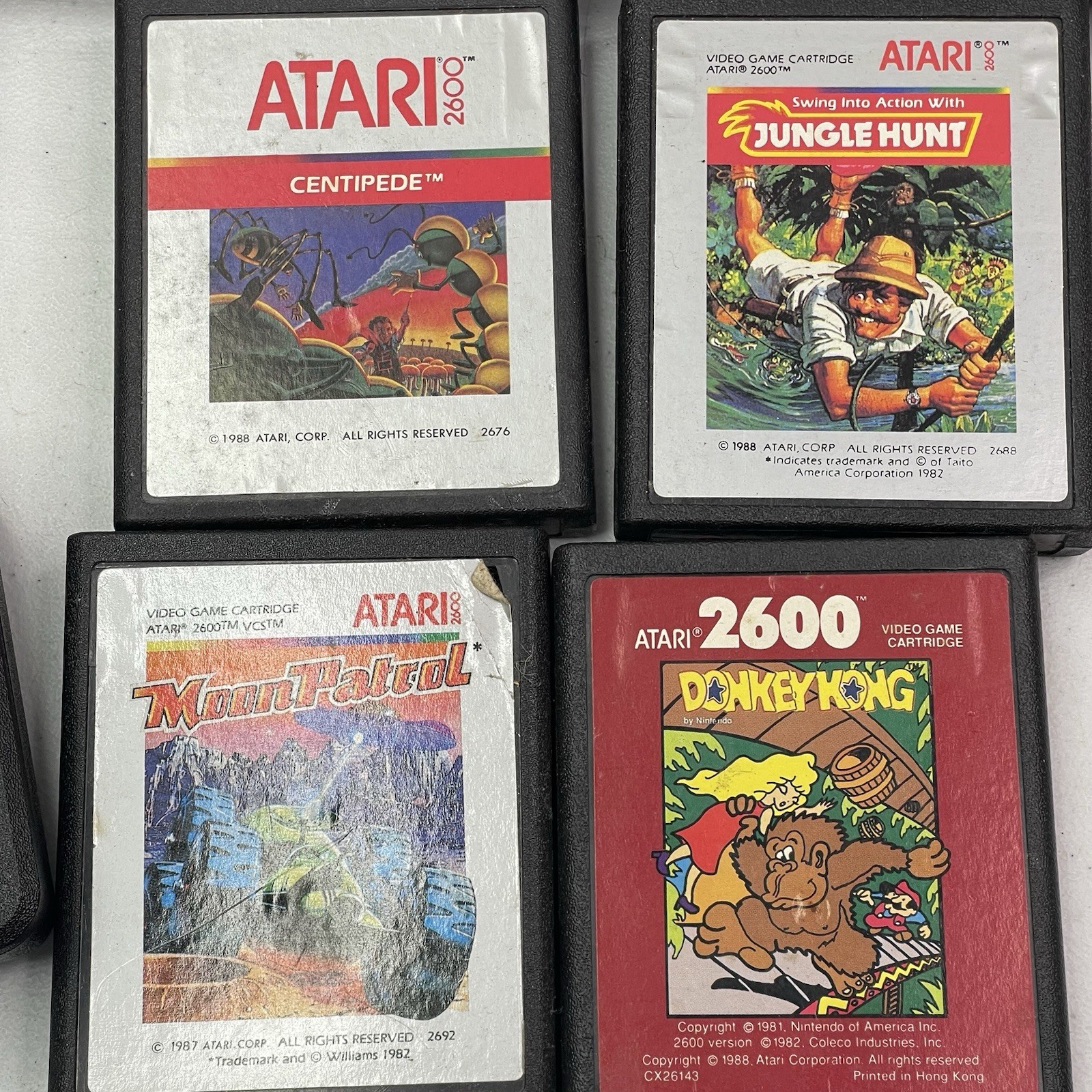 Atari 2600 Console Bundle Console, 1 Joystick Controller, 4 Games lot UNTESTED