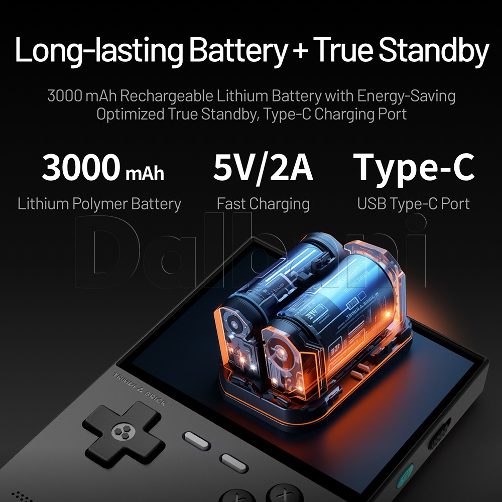 TrimUI Brick Red Open Source Handheld Game Console with 64GB