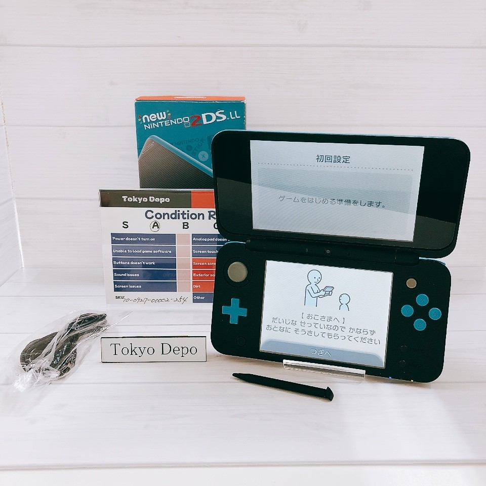 New Nintendo 2DS XL LL Black Turquoise Blue NTSC-J Japanese Console