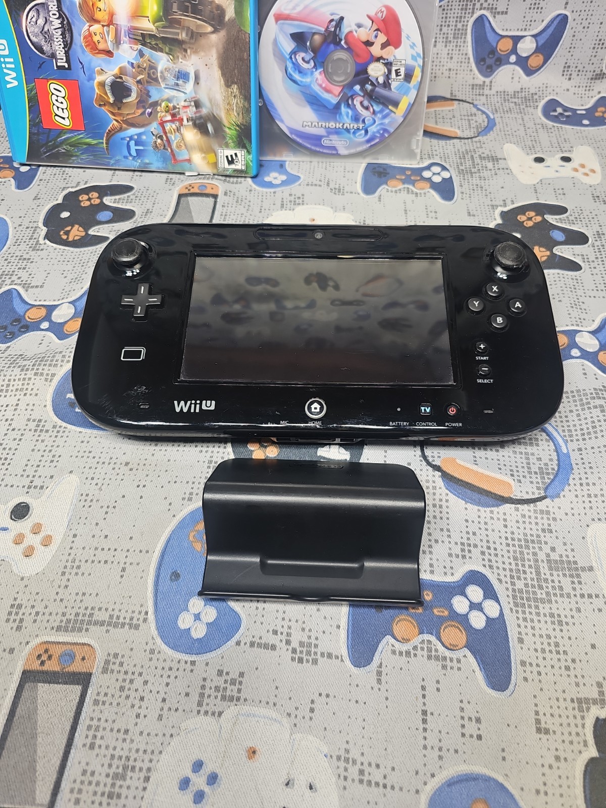 Nintendo Wii U 32GB Deluxe Black WUP-101(02) W/2 Games CLEANED & TESTED