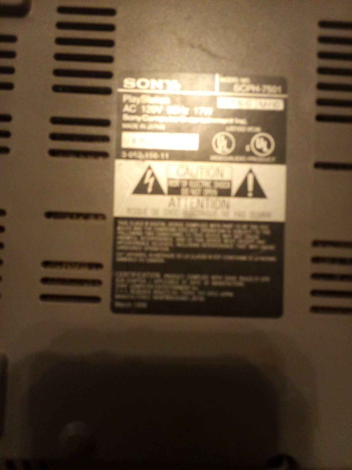 Sony PlayStation 1 SCPH-7501 Console Tested/Working With Games PLEASE READ