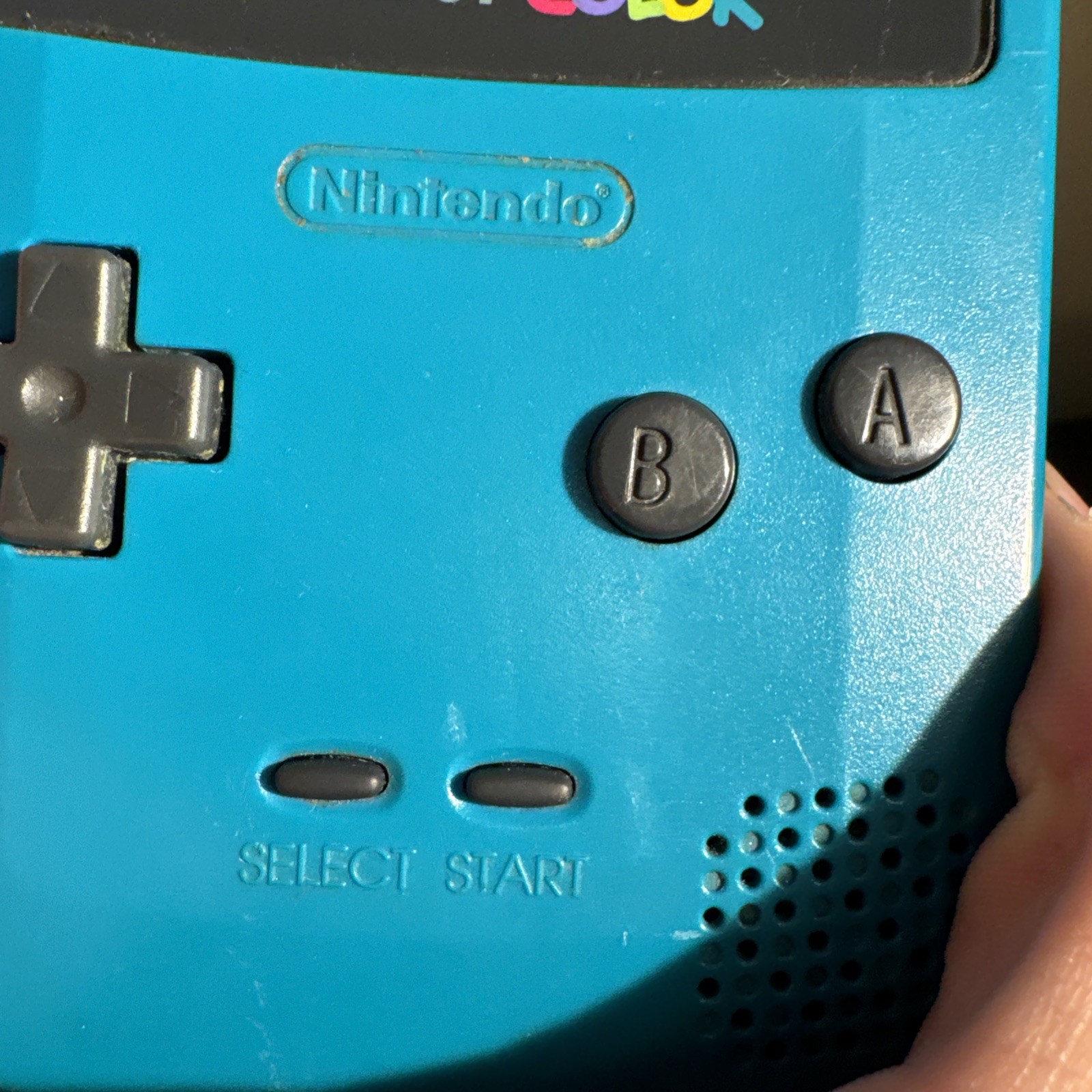 Nintendo Gameboy Color Teal Handheld Console And Game