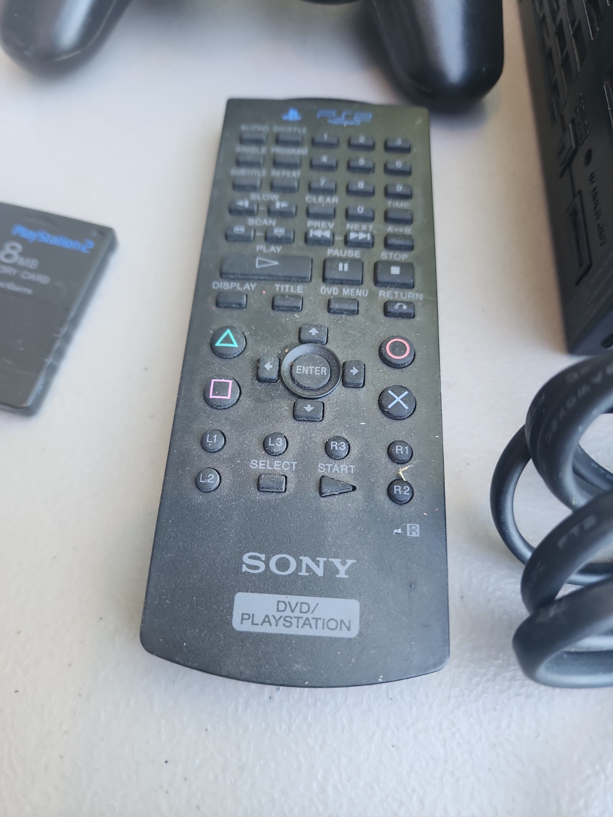 Sony PS 2 Console + 8 MB Memory Card – Black Used Working Controller Remote