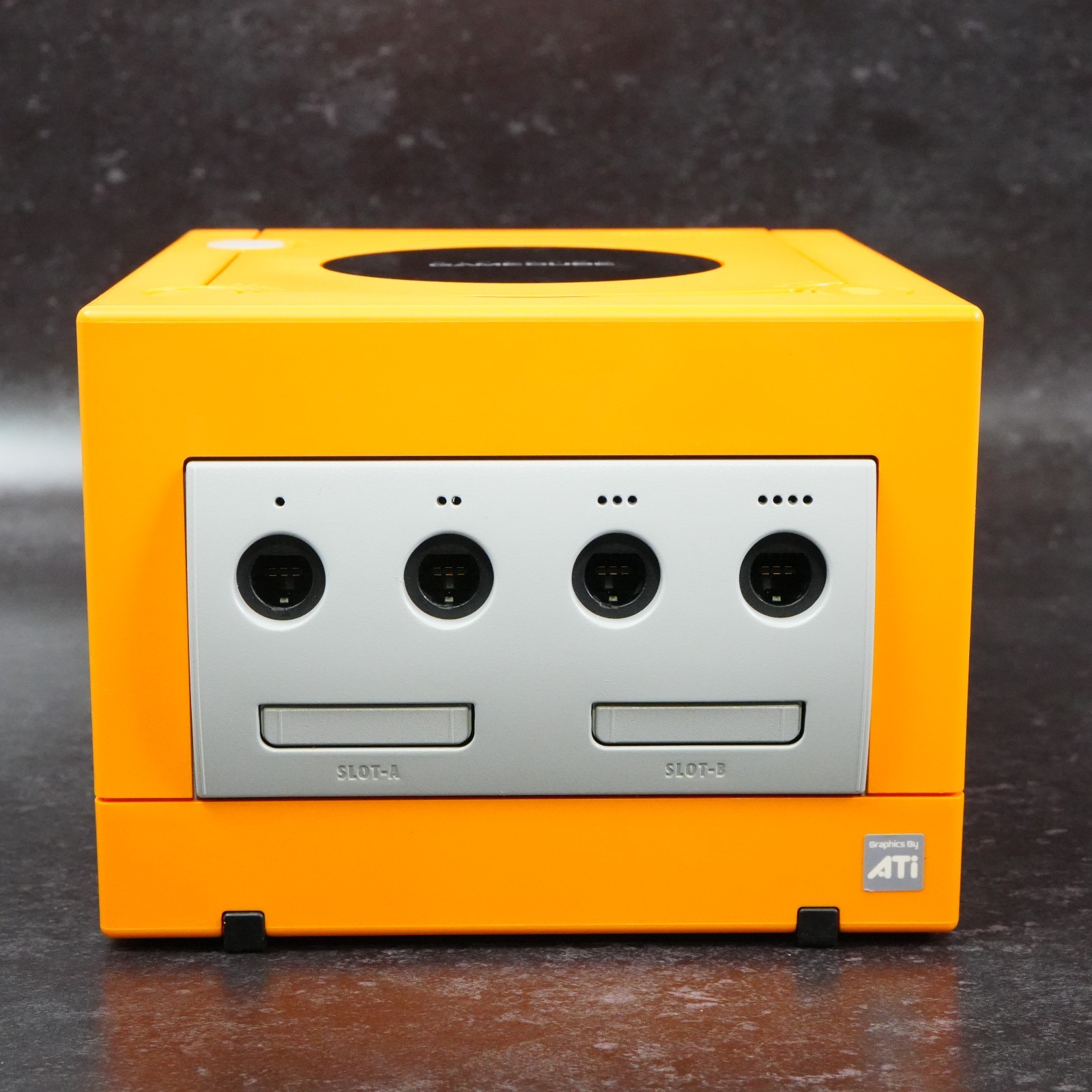 Nintendo GameCube Orange Console NTSC U-C/J Region Switch LED MOD From JAPAN