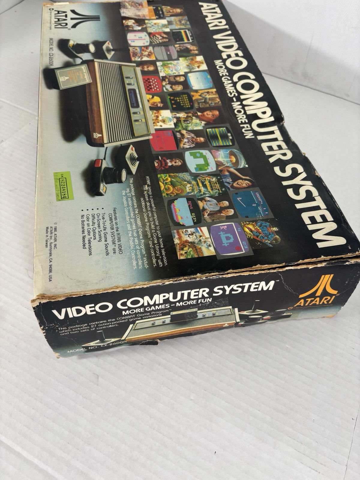 Atari 2600 Console CIB Complete In Box + 12 Games Pac-Man And More Tested READ