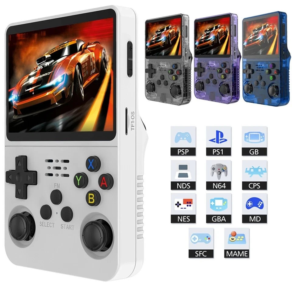R36S R40S PRO Handheld Video Game Console 30000 Games 3.5 Inch Screen