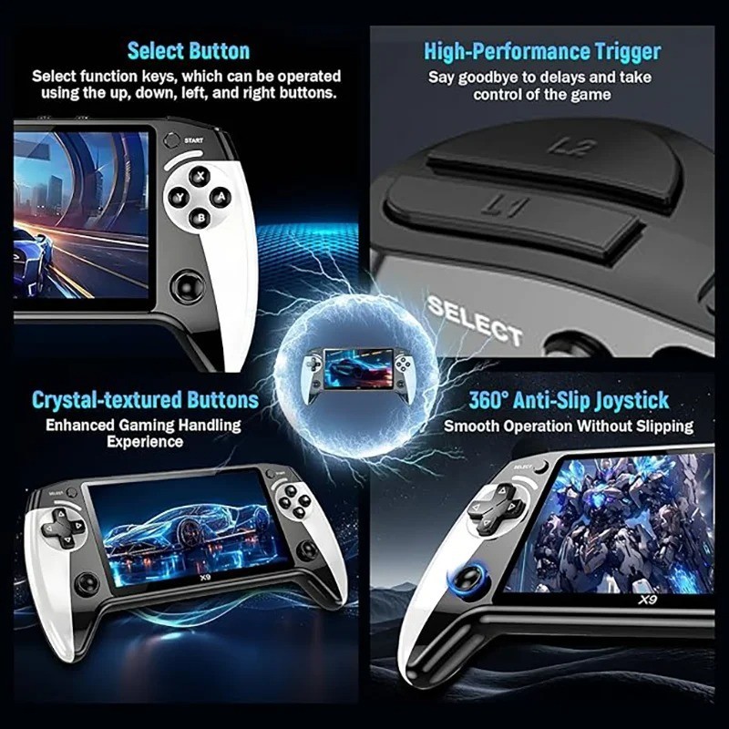 X9 Retro Handheld Game Console 5.5 Inch | 10000 Games | Portable Gaming Player