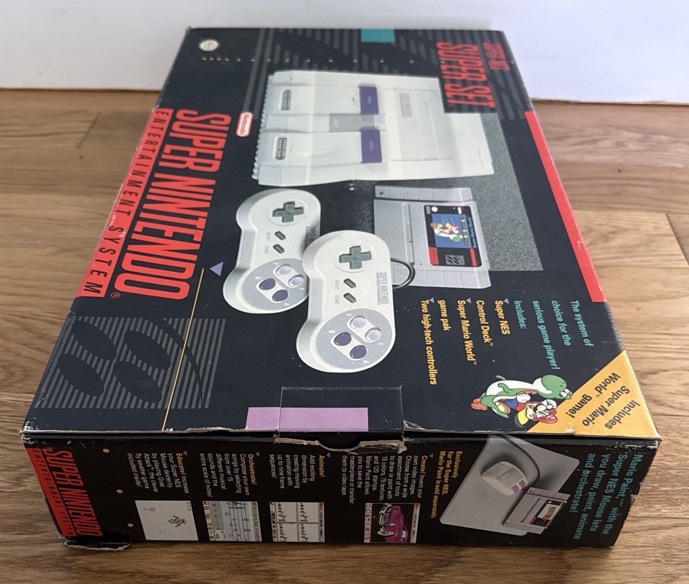 Super Nintendo SNES Super Set CIB Console w/ Box, Super Mario World, OEM Control