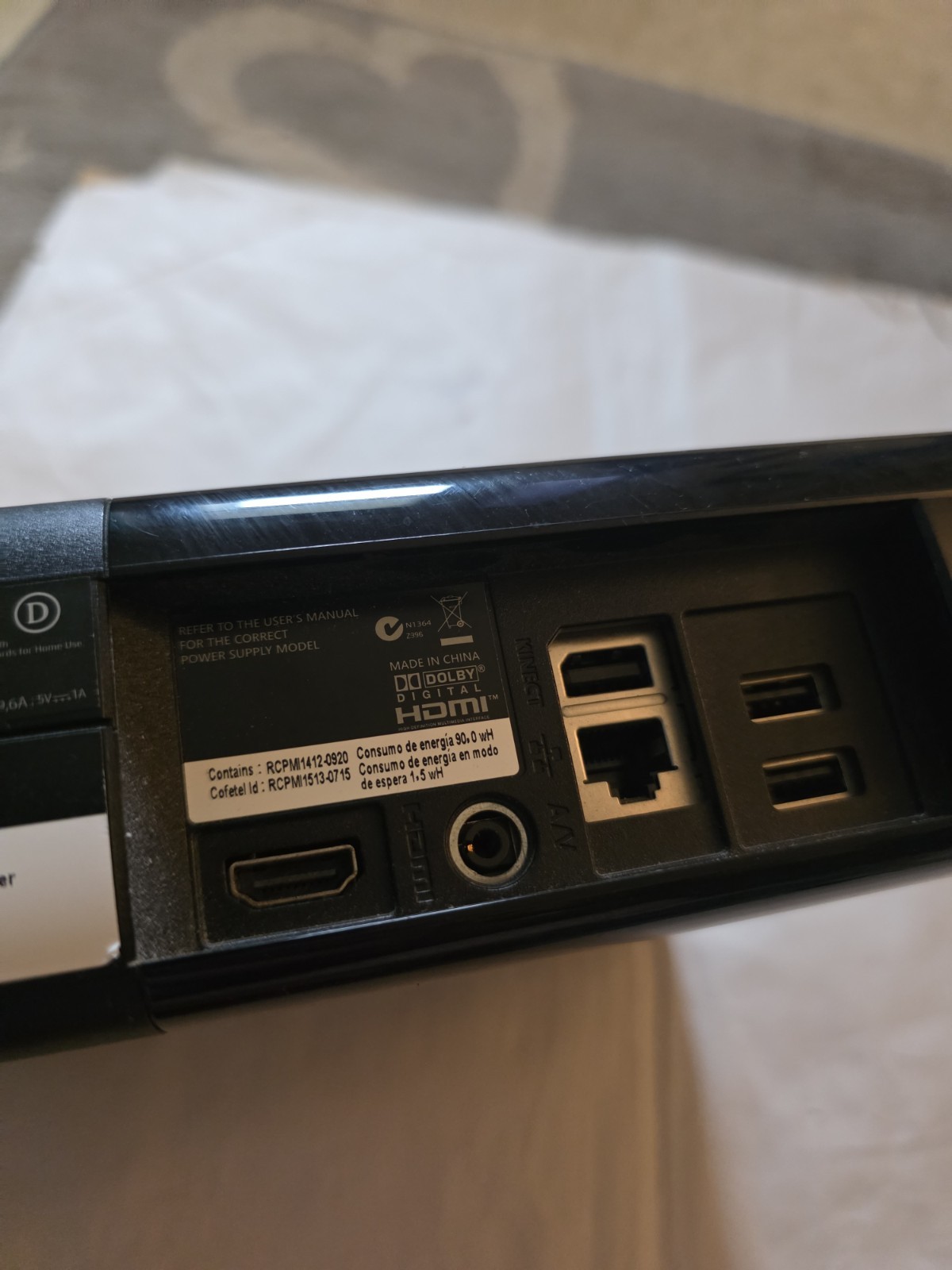 Xbox 360 E Console 500GB Black Model 1538 Tested Working Console Only! No Cords