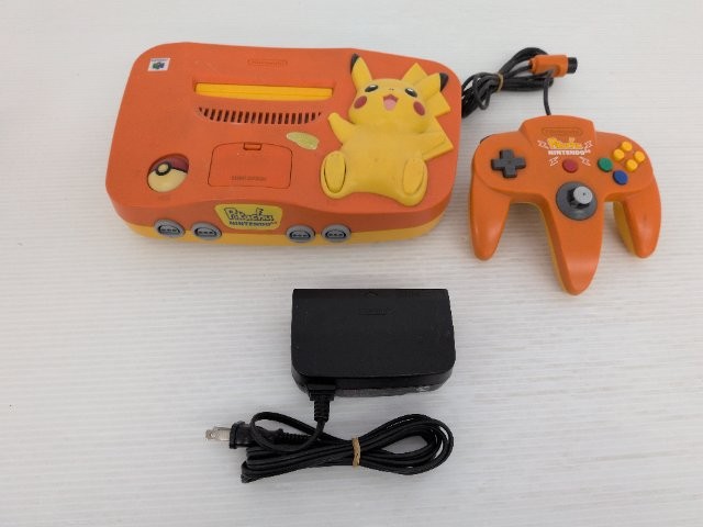 Pikachu Nintendo 64 Console (Orange and Yellow) Nintendo64 JP GAME 9000025704168
