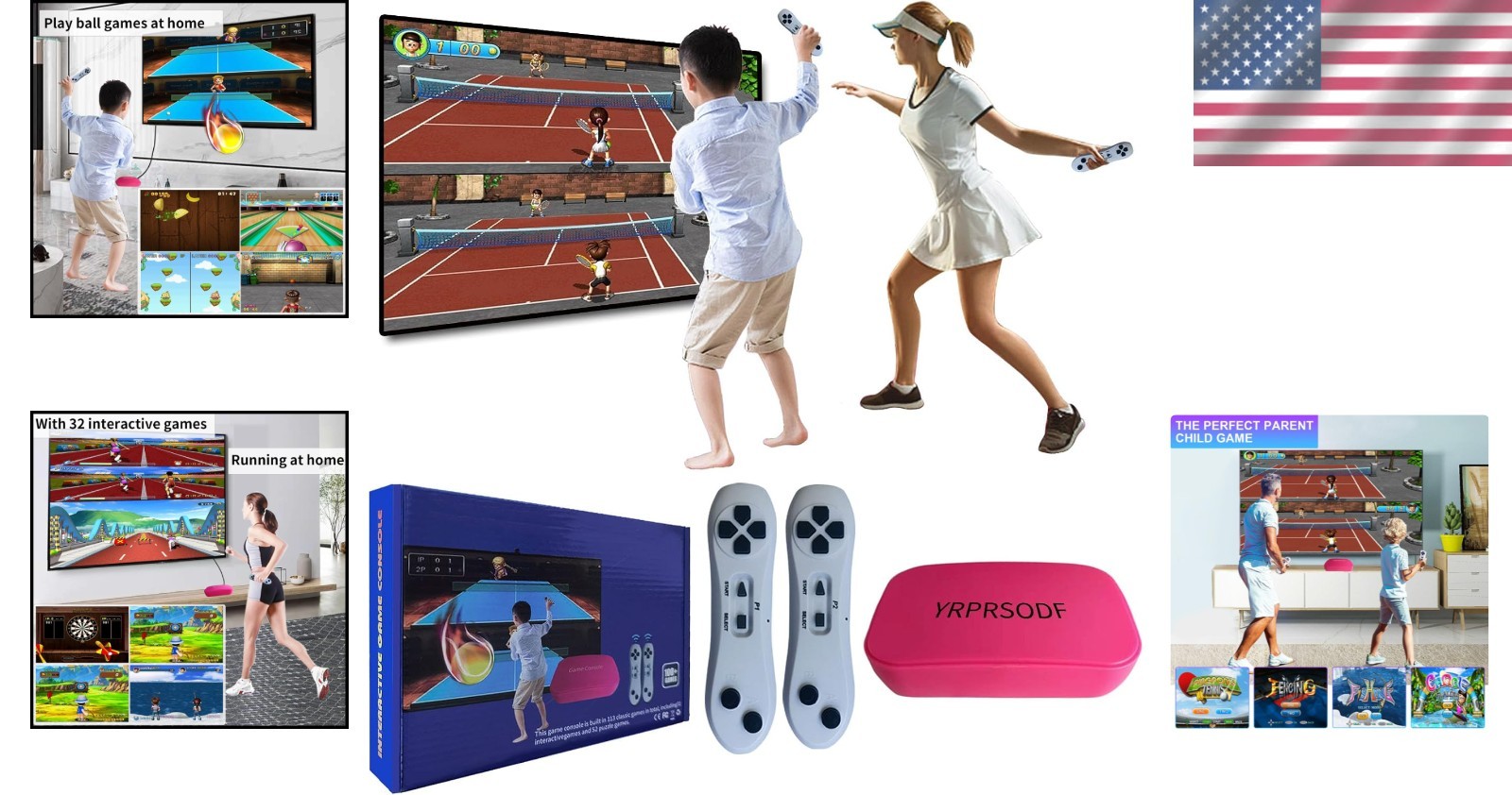Family-Friendly HD Game Console with Wireless Control and Over 100 Games