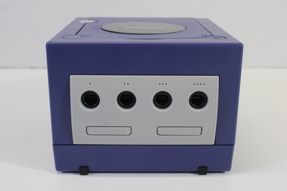 Nintendo Gamecube Indigo Purple Console NTSC-U/C DOL-001 White LED AC AV PLAY US