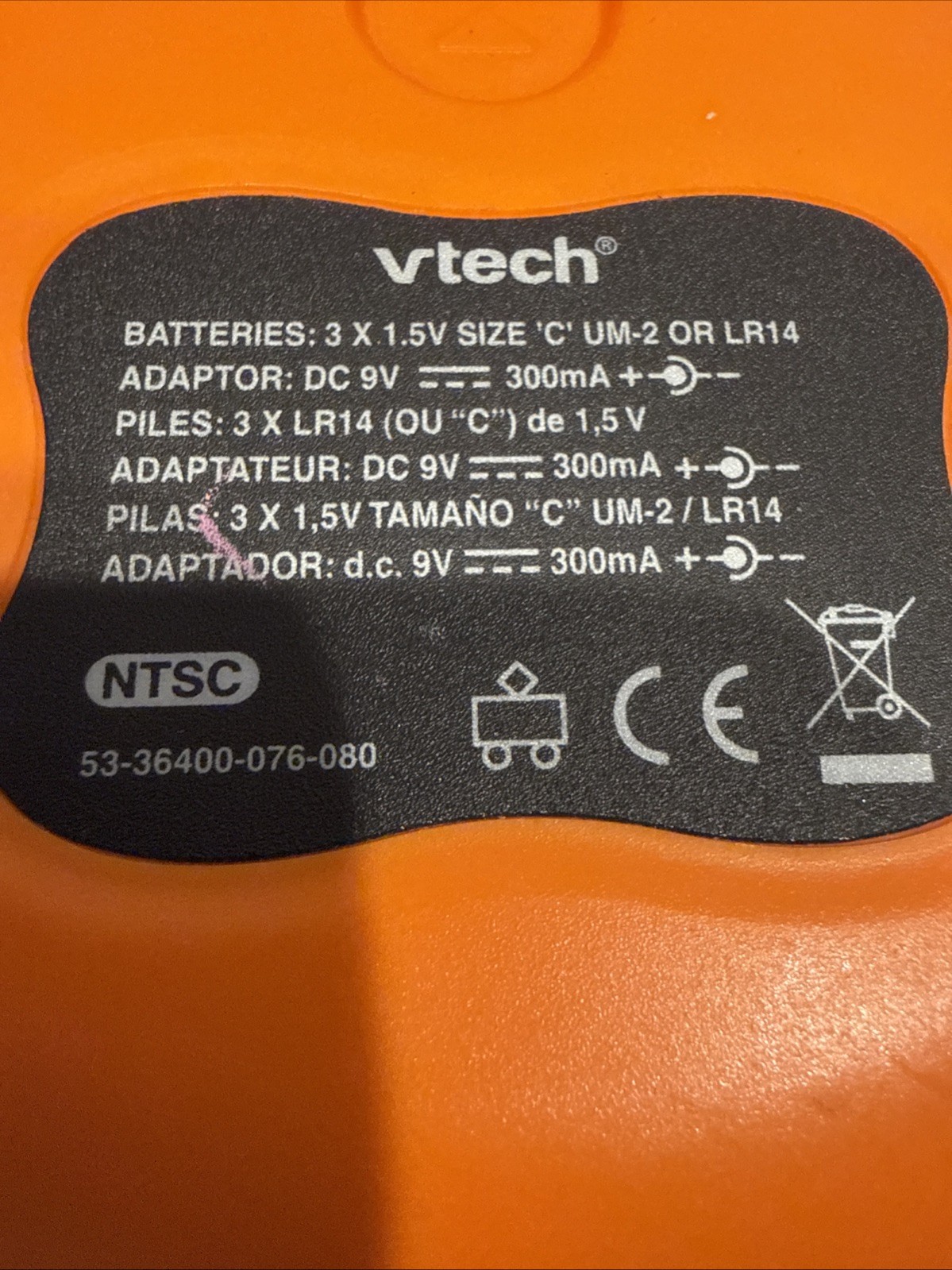 VTech V.Smile TV Learning System Console – Untested – No Power Cable