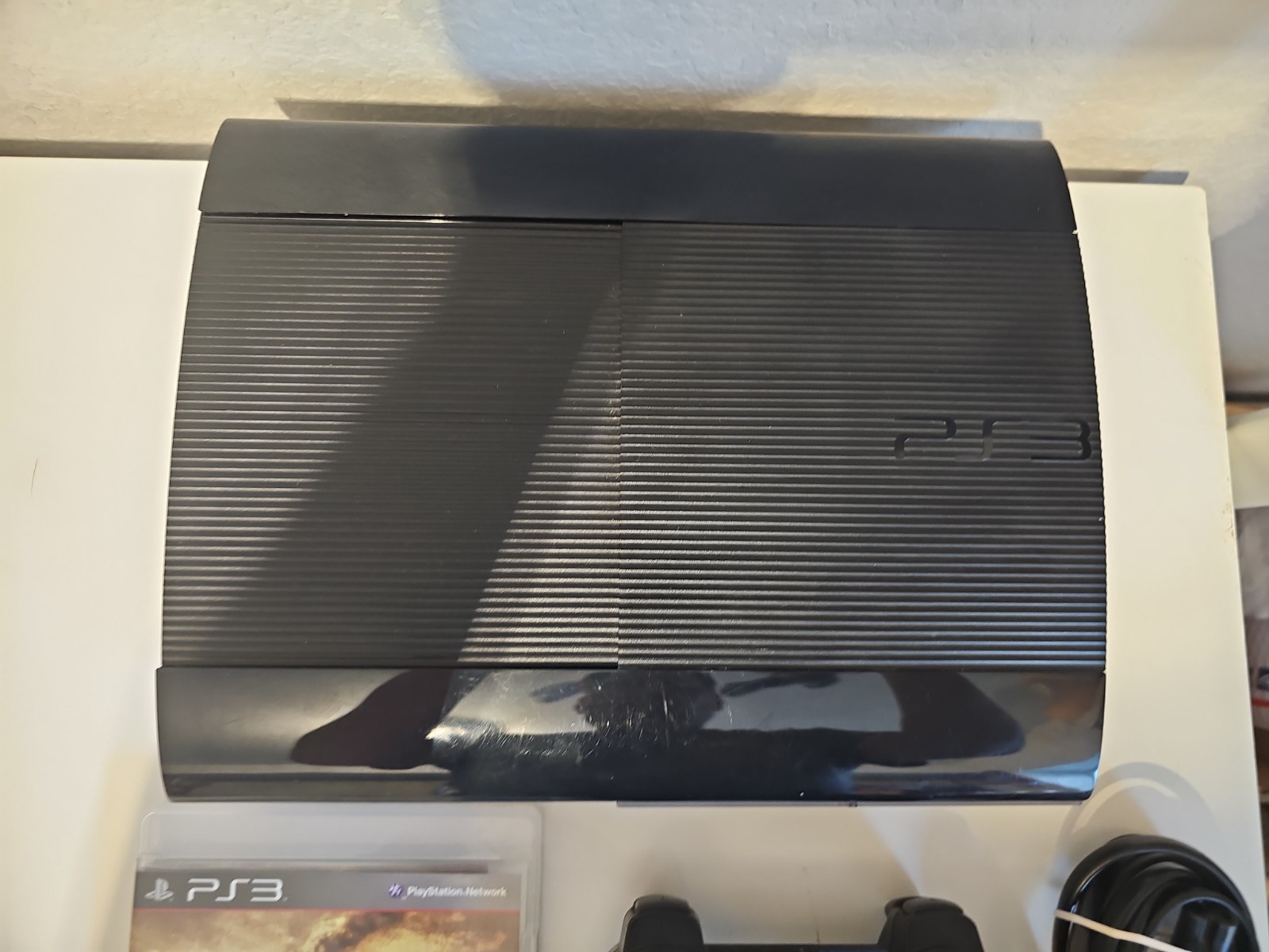 Sony PlayStation 3 PS3 Super Slim 500gb Bundle CECH-4201A + 5 Games. Tested.