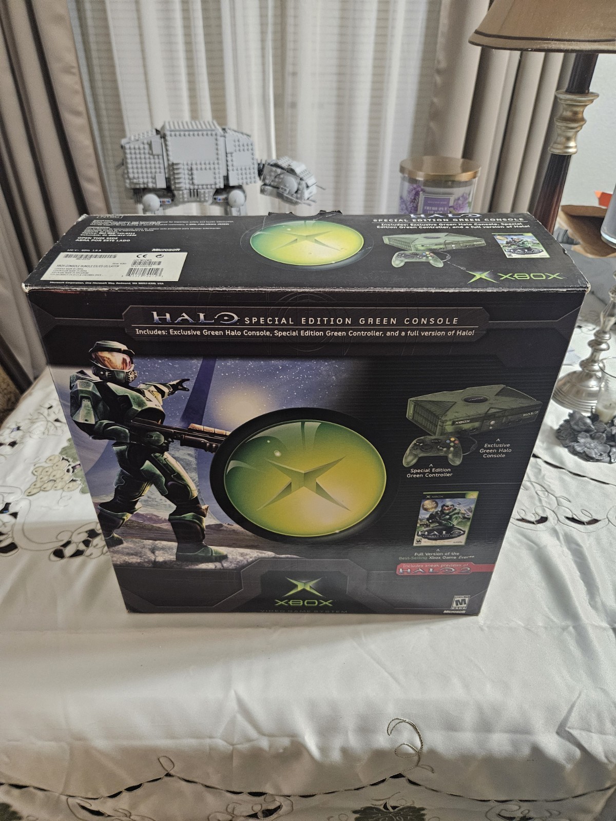 OG Xbox Halo Edition System Console In Box With 4 Controllers And Extras