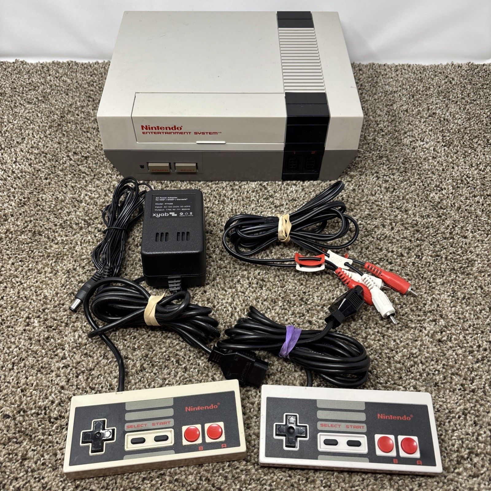1985 Original NES Nintendo System Console + New 72 Pin Authentic Tested Bundle