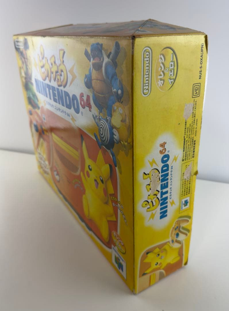 Nintendo 64 Pikachu Console System Boxed Pokemon Orange & Yellow Edition Used
