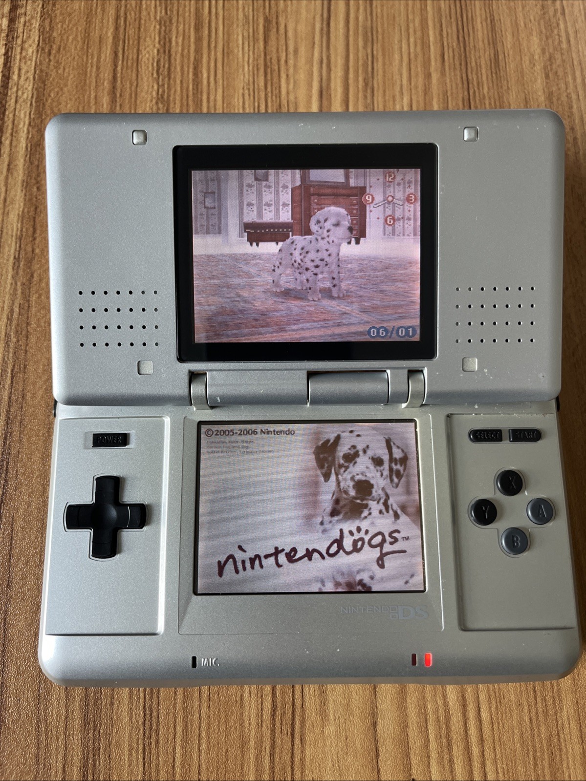 Nintendo DS Original Silver Console Bundle 9 Games Metroid Yoshi Mario 64 AS IS