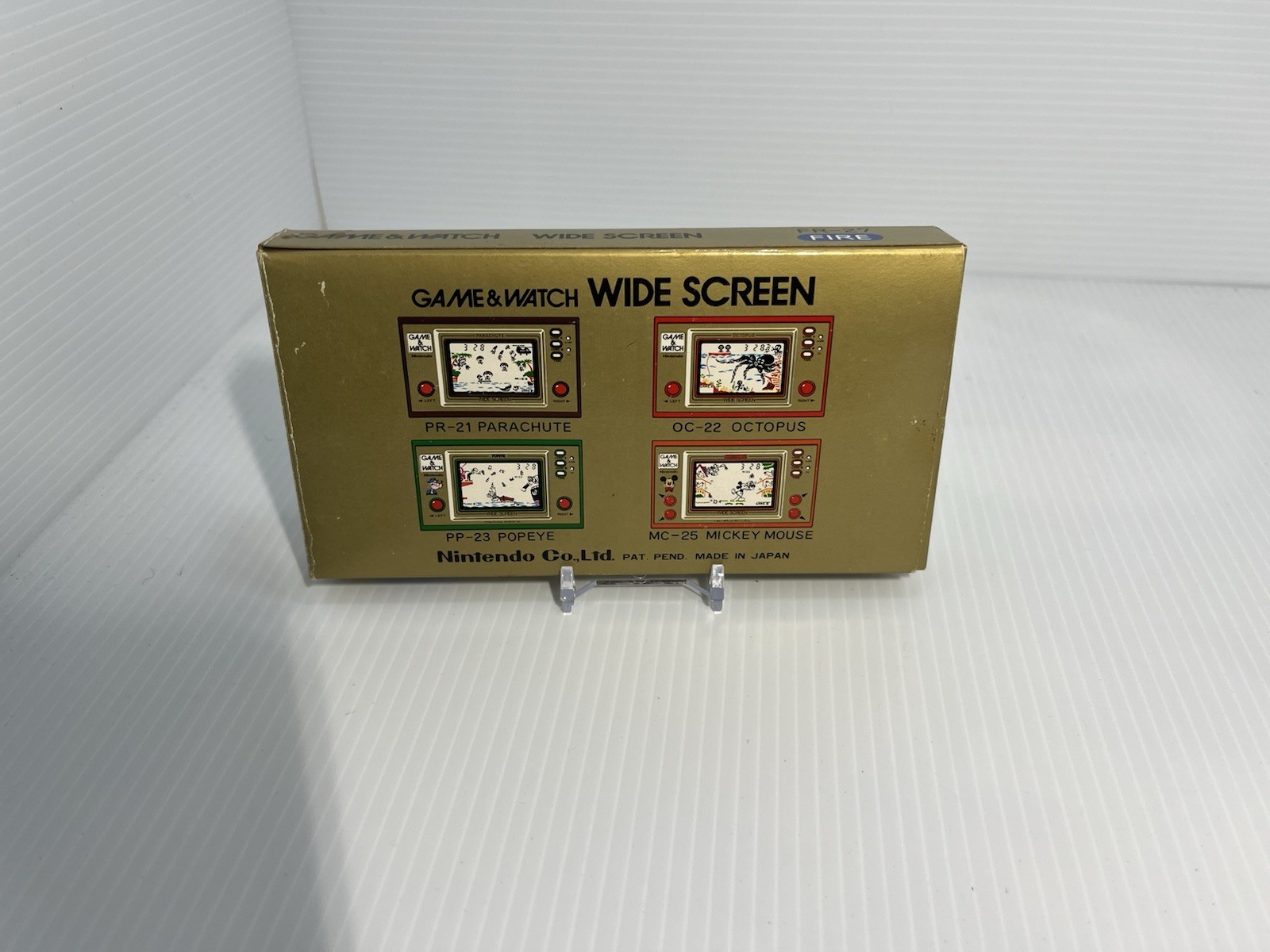 vintage nintendo Game And Watch Gold Wide Screen Fire Fr-27 Cib
