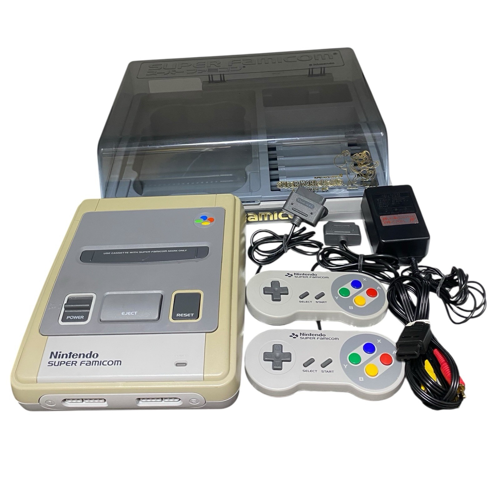 Nintendo Super Famicom SHVC-001 Retro Console With Yossy Case From Japan