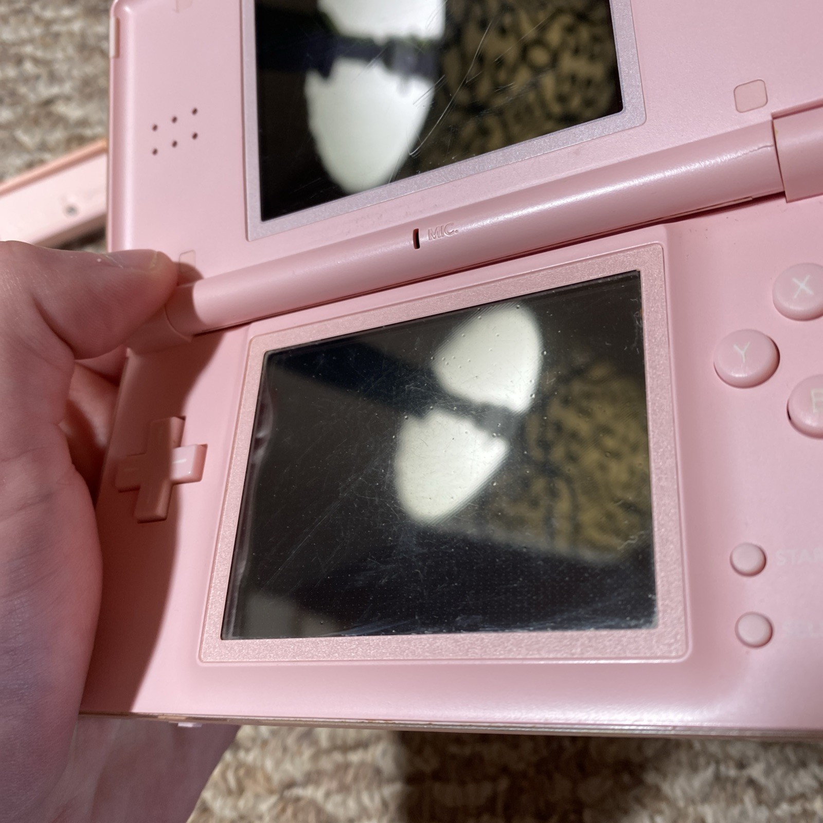 Nintendo DS Lite Coral Pink Handheld System WITH CHARGER AND STYLUS! USA Version