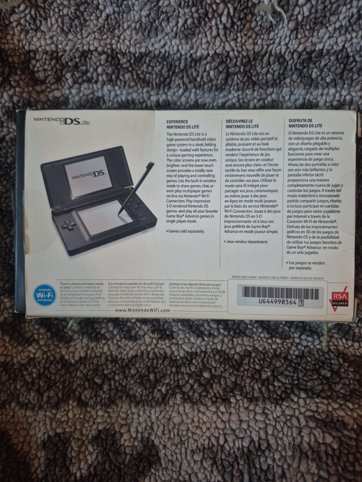 Nintendo DS Lite Handheld System – Onyx Black in Box w/ Games EXCELLENT!!