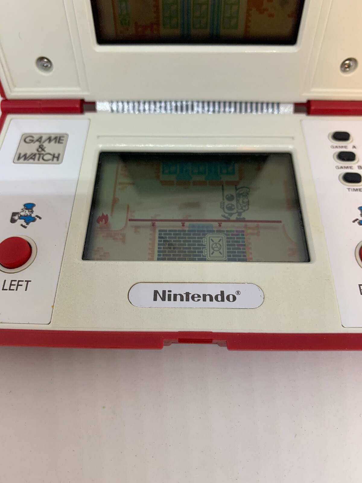 **ERROR COVER ON UPSIDE DOWN** NINTENDO GAME & WATCH SAFEBUSTER 1988 *ONLY ONE*