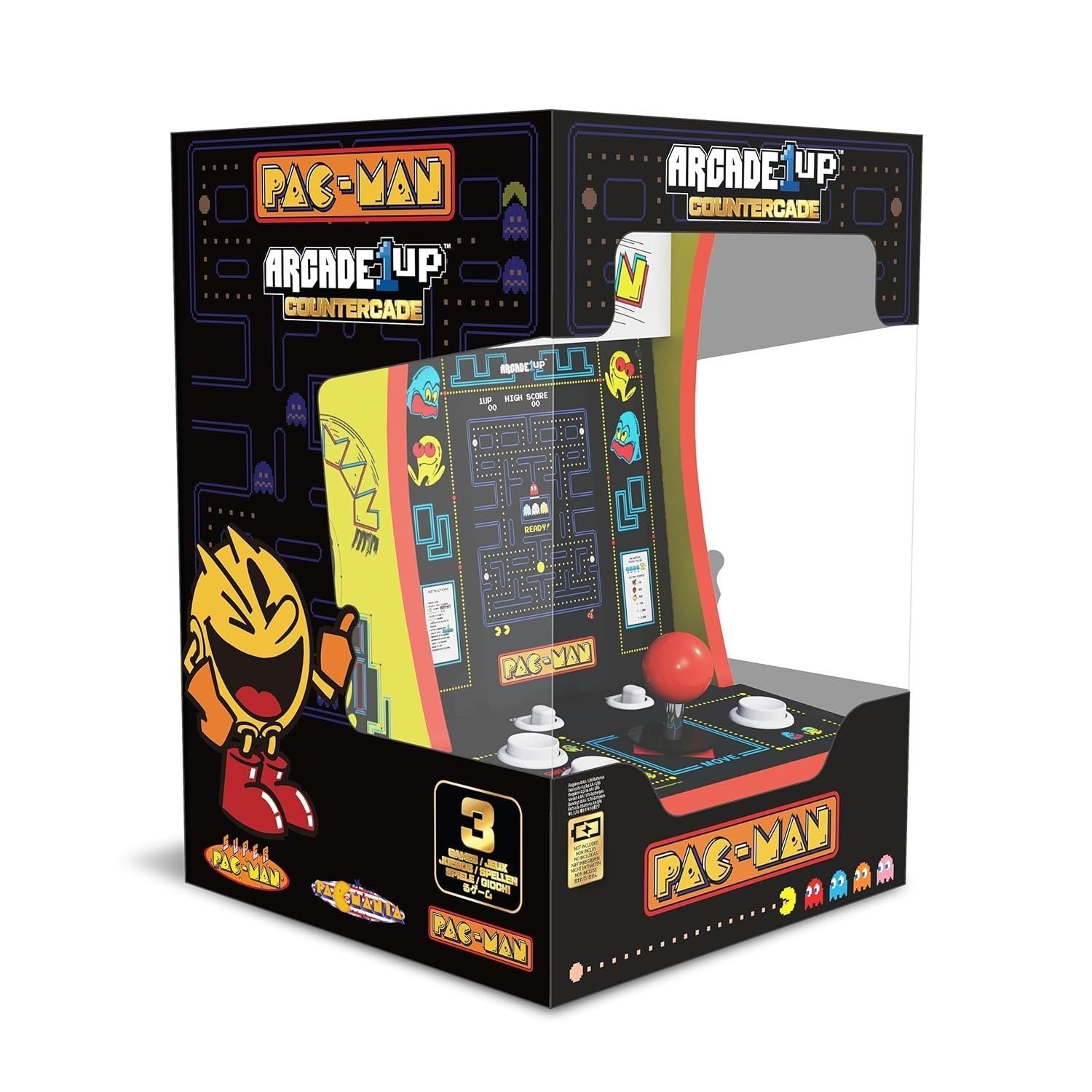 Arcade1Up Pac-Man 3-in-1 Countercade Tabletop Arcade Machine