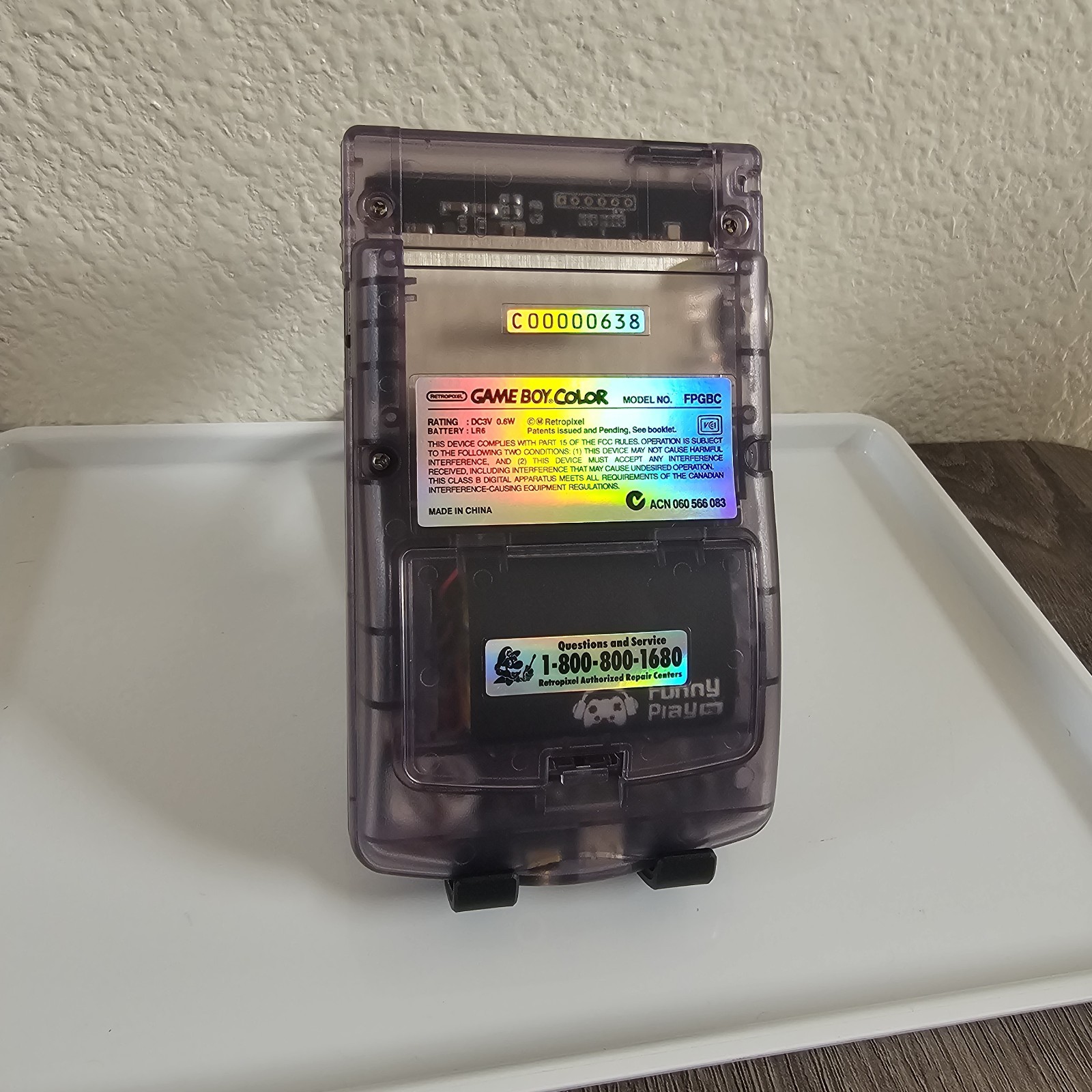 Atomic Purple FPGBC Gameboy Color GBC Funnyplaying IPS Screen USB-C Console
