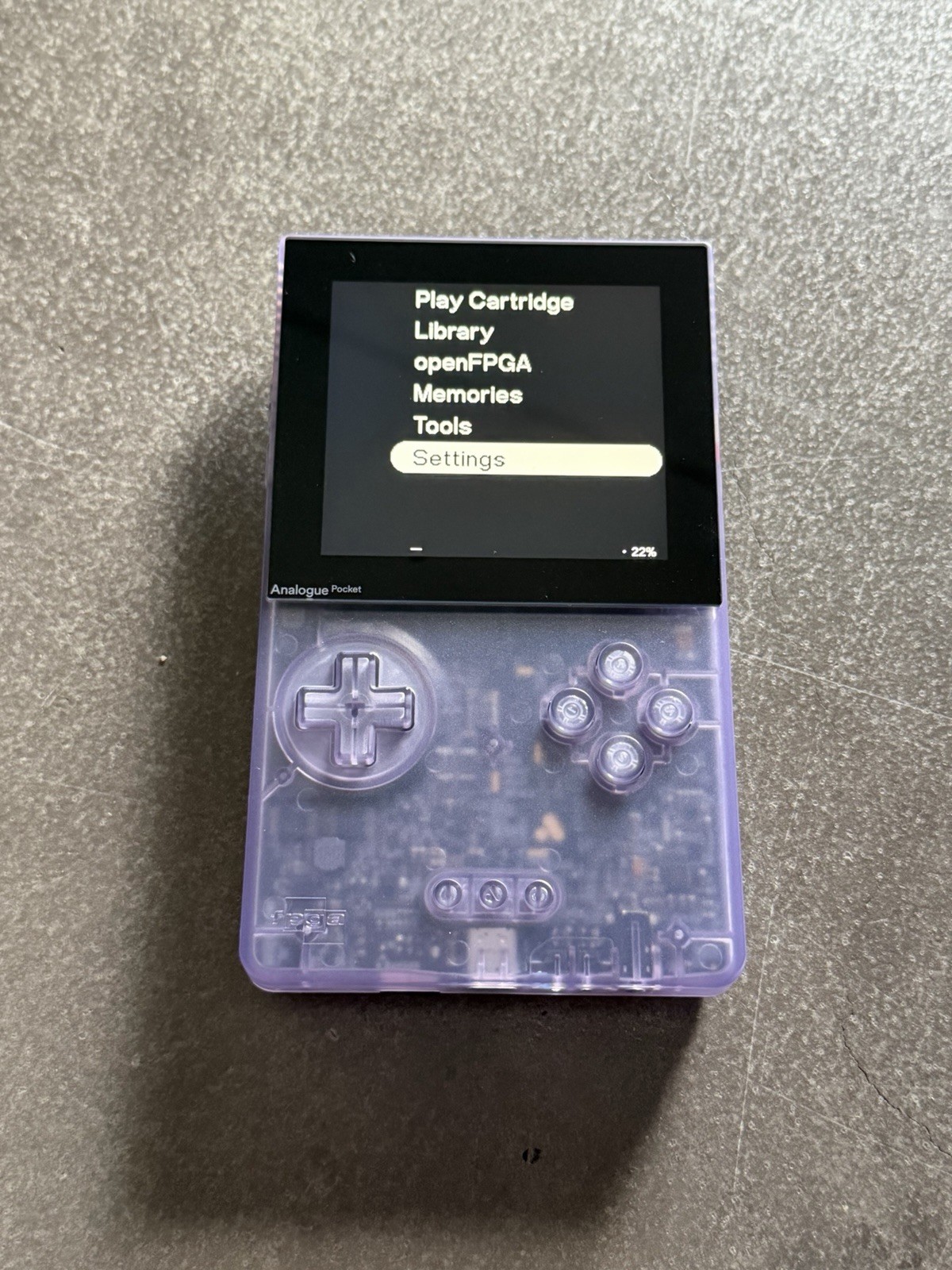 Analogue Pocket (AP-C07-LE) Limited Edition Handheld System – Transparent Purple