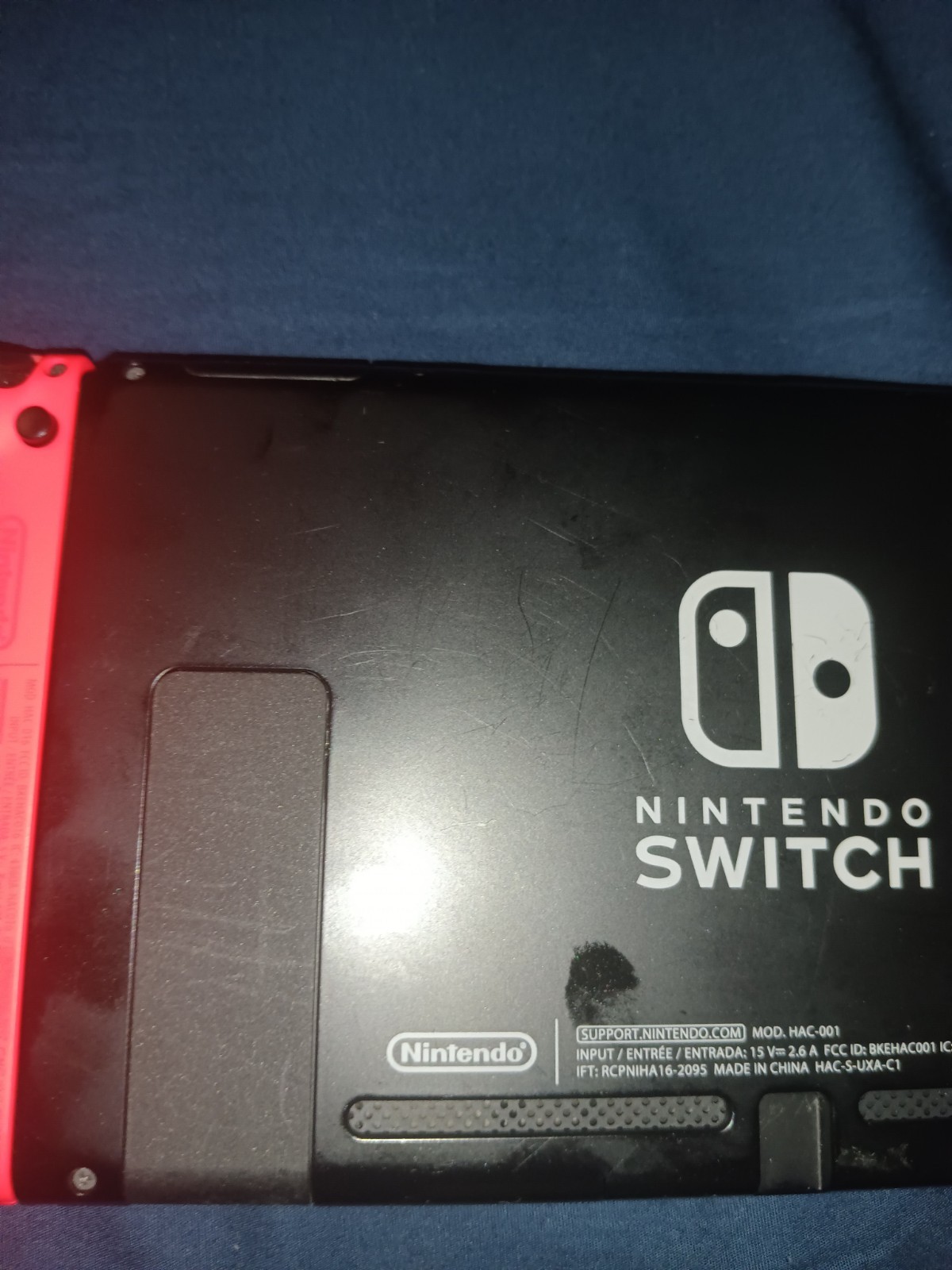 Nintendo Switch console with dock and two controllers