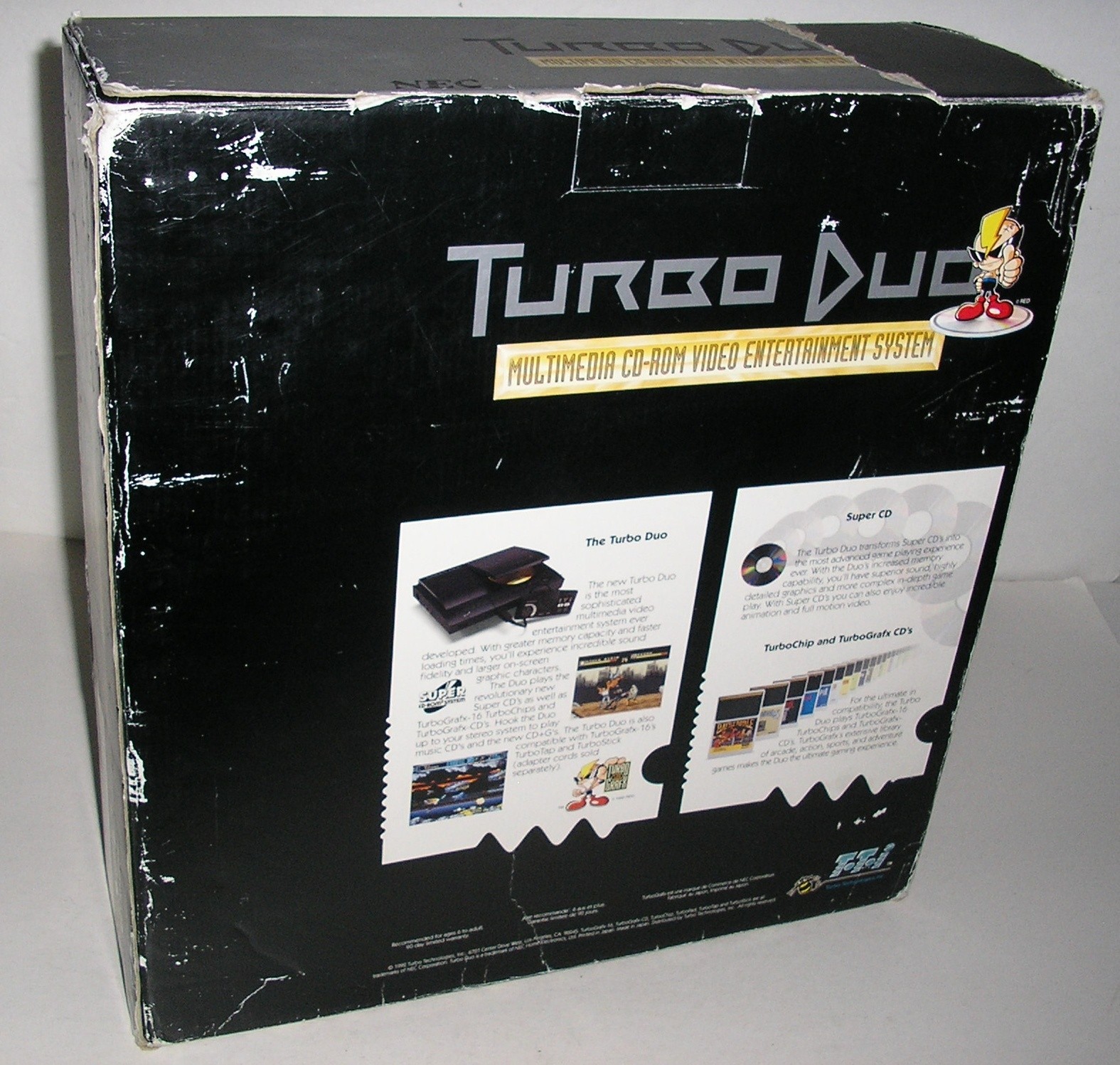 NEC Turbo Duo TurboGrafx-16 Super CD-ROM Console + Box & Games (Tested Working)