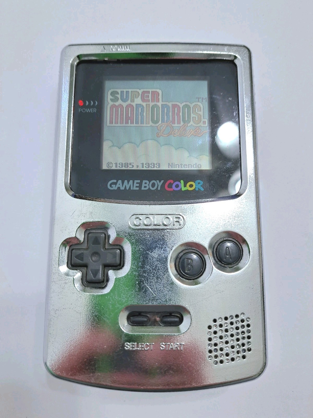 Nintendo Game Boy Color CGB-001 Clear Translucent Handheld Console Chrome Cover
