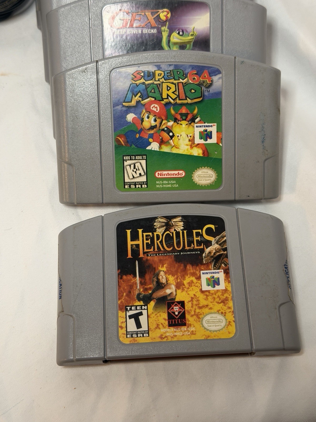 Nintendo 64 Console Game Bundle Hercules Mario Gex Perfect Dark Duke Nukem