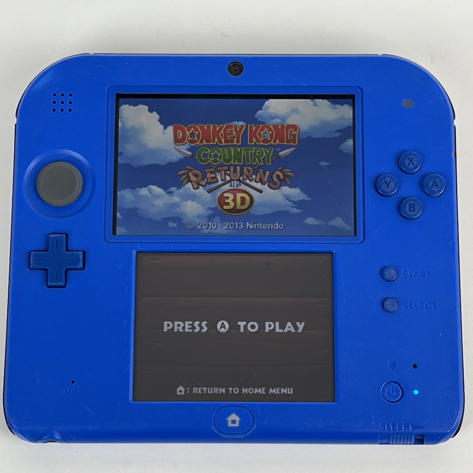 Nintendo 2DS (DS, 3DS, FTR-001, Electric Blue, No Charger Included) + 3 Games