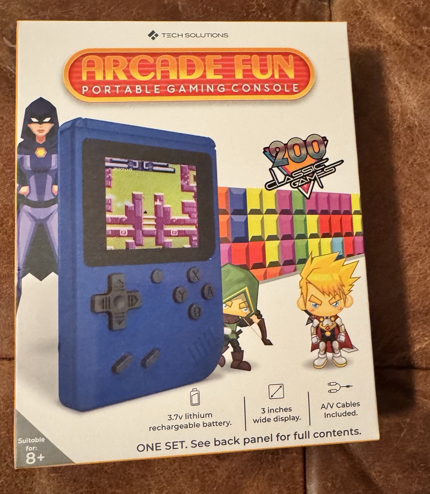 Tech Solutions Arcade Fun Portable Gaming Console/ Handheld 200 Classic Games ￼