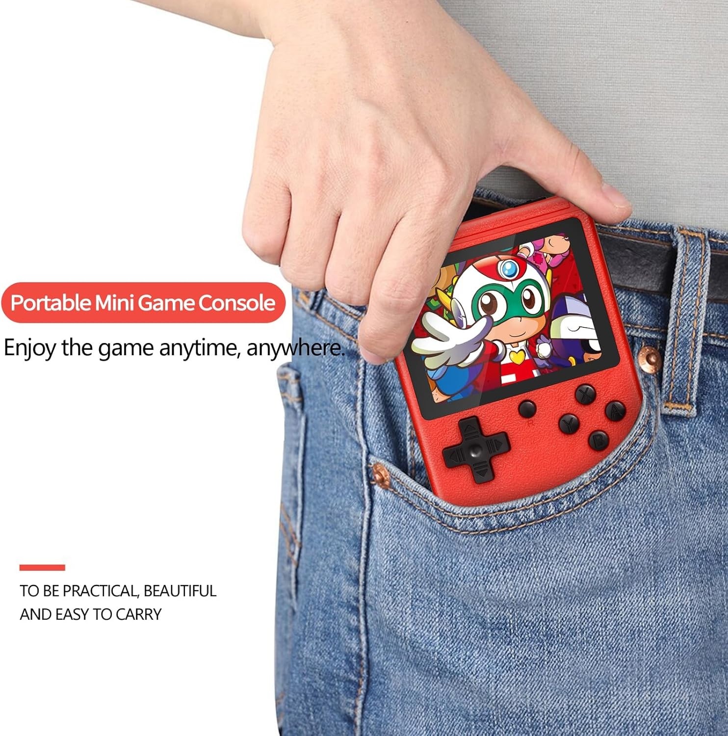 Built in 500 Classic Games Handheld Retro Video Game Console Double Game Gift US
