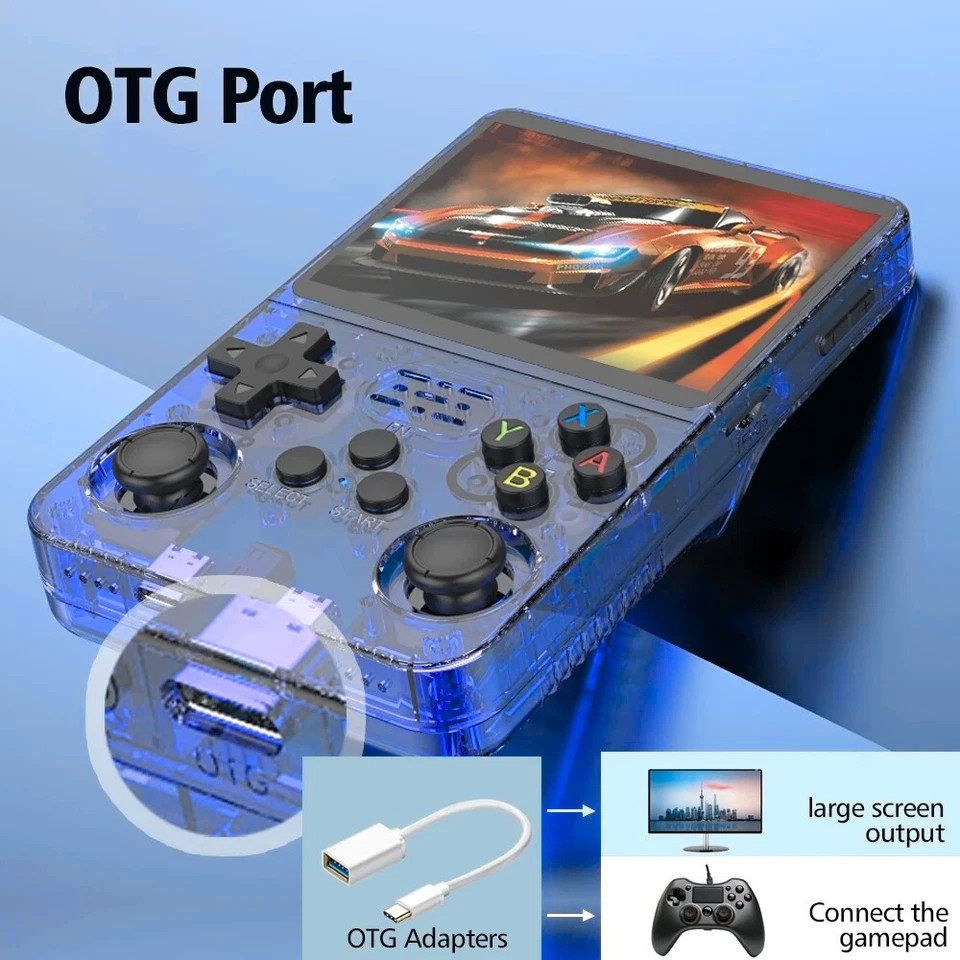 R36S Retro Handheld Video Game Console 64GB 20,000+ Games 3.5 Inch IPS Screen US